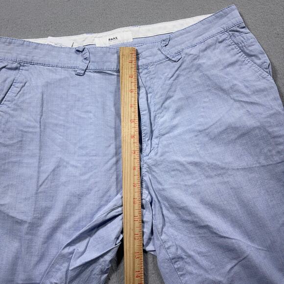 Brax Shorts Men 34 Light Blue Chino Flat Front‎ Summer Style Bellevill Casual - Picture 6 of 10